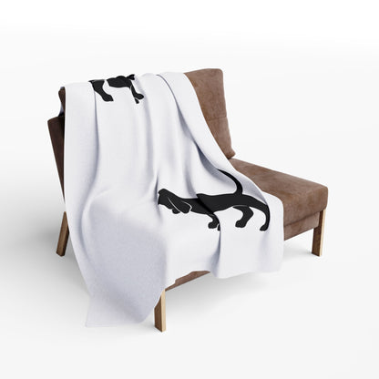 Basset Silhouette Arctic Fleece Blanket