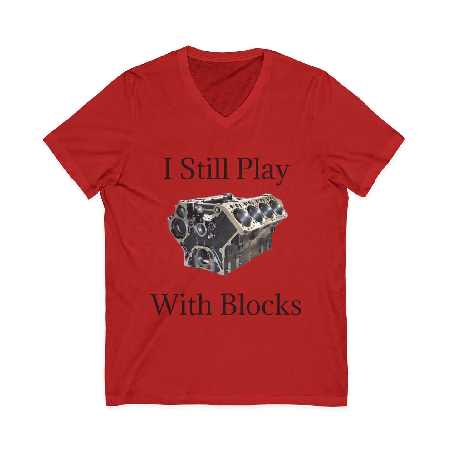Play With Blocks Unisex Short Sleeve V-Neck Tee