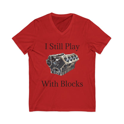Play With Blocks Unisex Short Sleeve V-Neck Tee