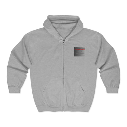 Caffeine Lets Me Unisex Full Zip Hoodie