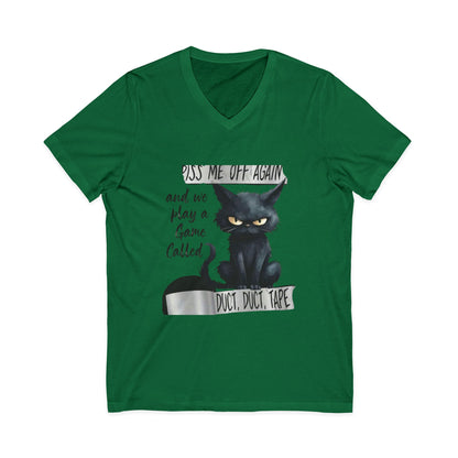 Duct, Duct, Tape Unisex Short Sleeve V-Neck Tee