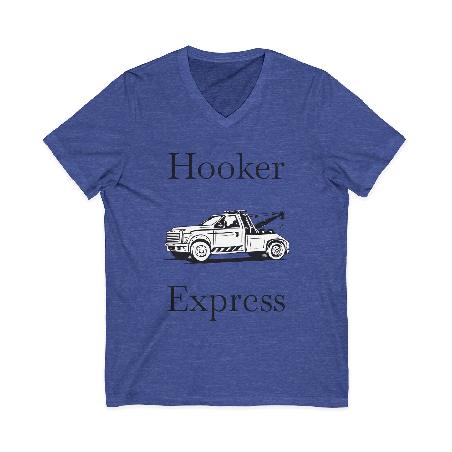 H**ker Express Wheel Lift Tow Truck Unisex Short Sleeve V-Neck Tee