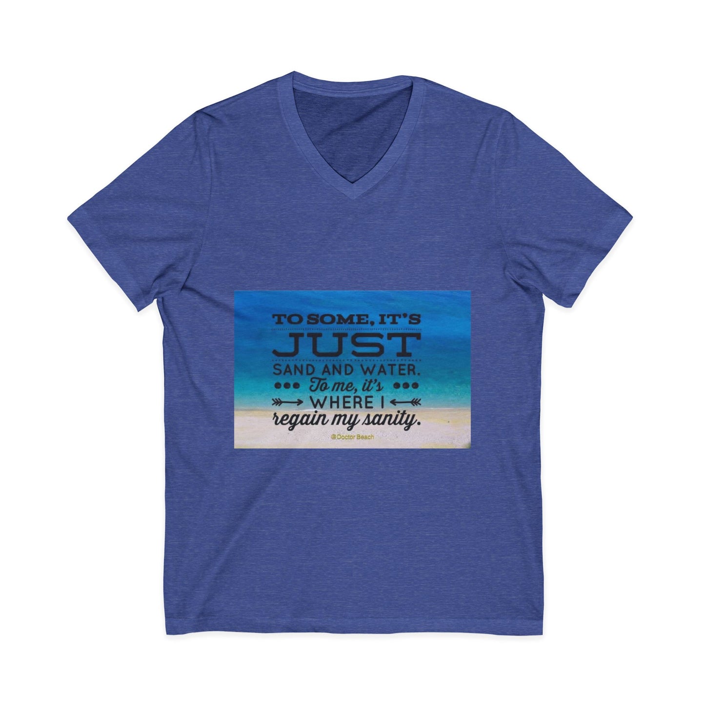 Dr. Beach Unisex Short Sleeve V-Neck Tee