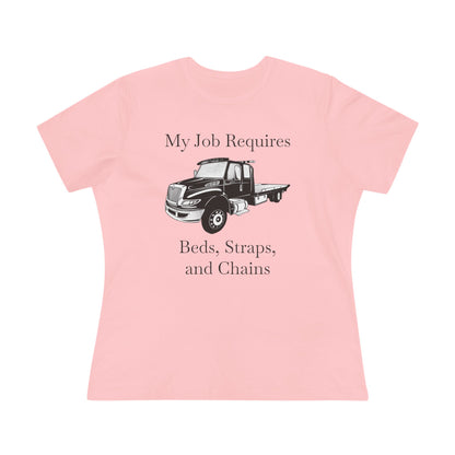 Beds, Straps, And Chains Women's Short Sleeve Crewneck Tee