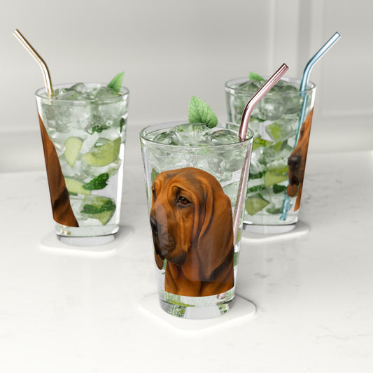 Bloodhound  Head Drinking Glass