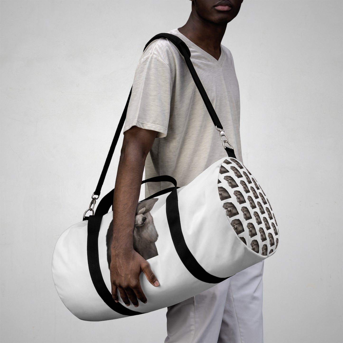 Poodle Head Duffel Bag