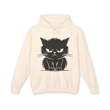 Angry Cat Unisex Lightweight Hoodie