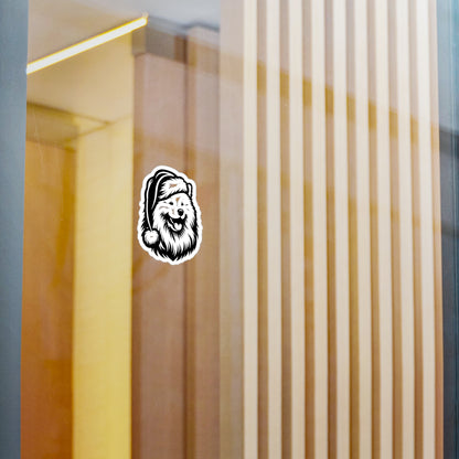 Santa Paws Samoyed Vinyl Decal