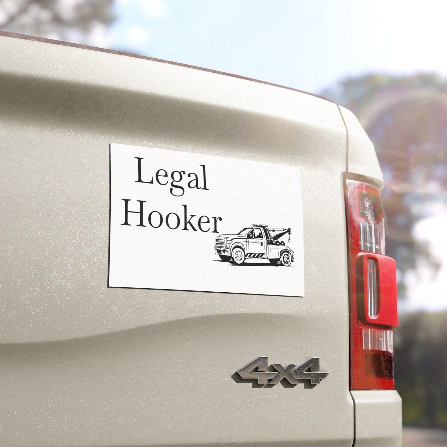 Legal H**ker Wheel Lift Tow Truck Indoor/Outdoor Magnet