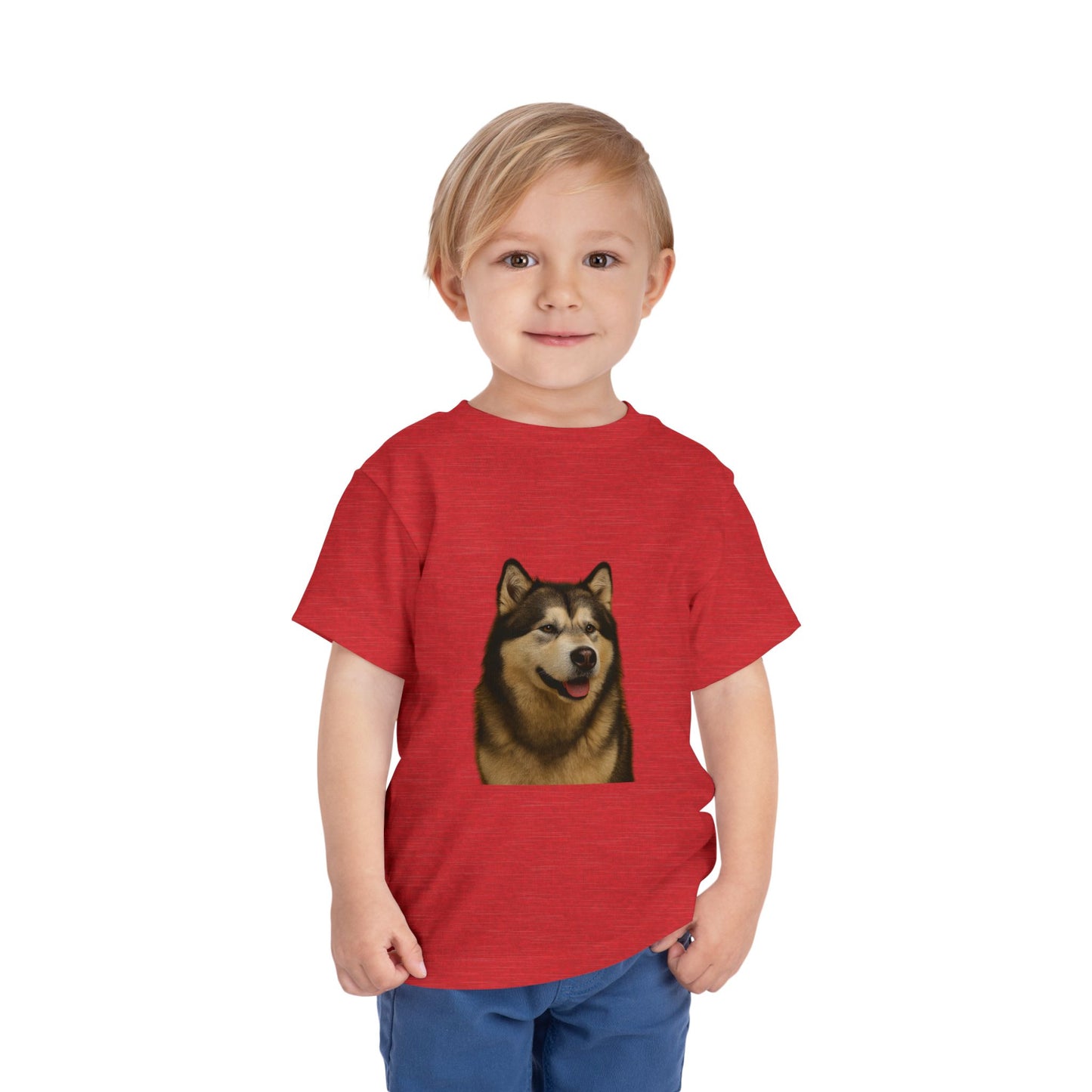 Malamute Head Toddler Unisex Short Sleeve Crewneck Tee