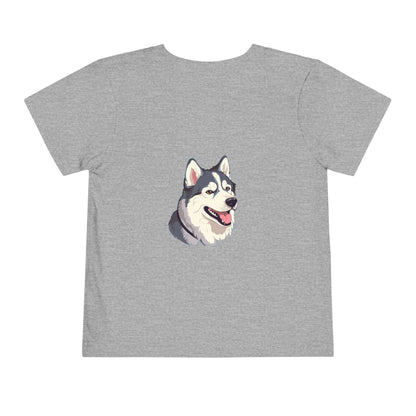 Malamute Head Toddler Unisex Short Sleeve Crewneck Tee