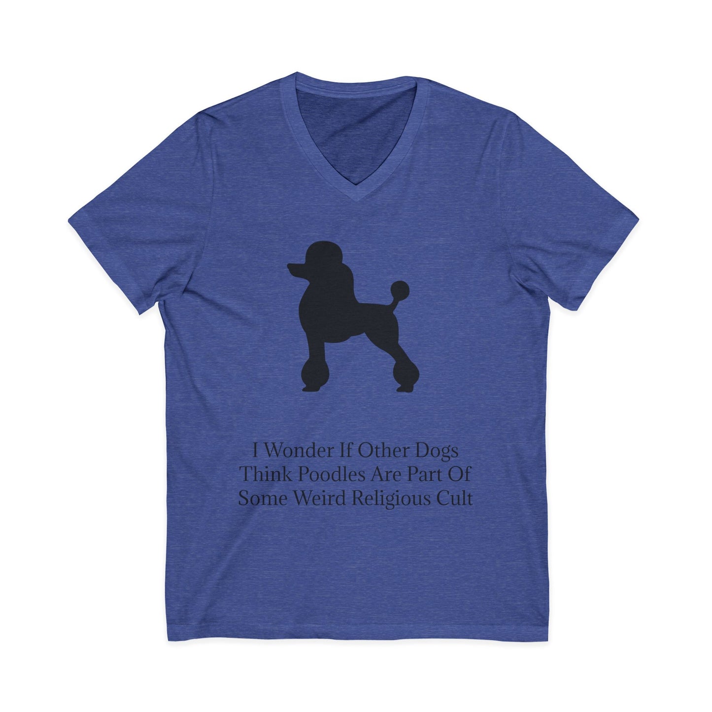 I Wonder Unisex Short Sleeve V-Neck Tee