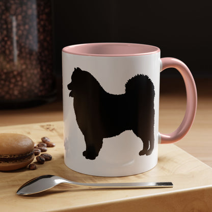 Samoyed Silhouette 2-Tone Coffee Mug