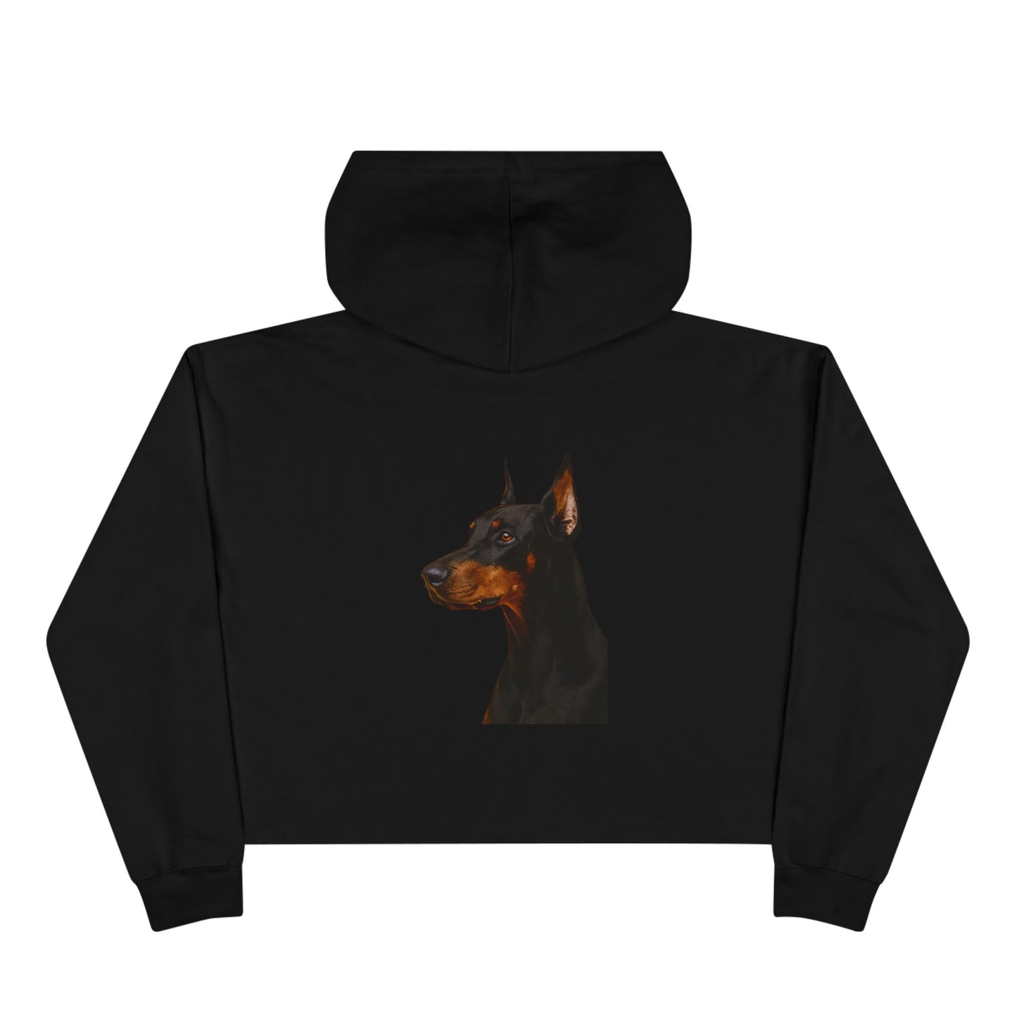 Doberman Head Women's Crop Hoodie