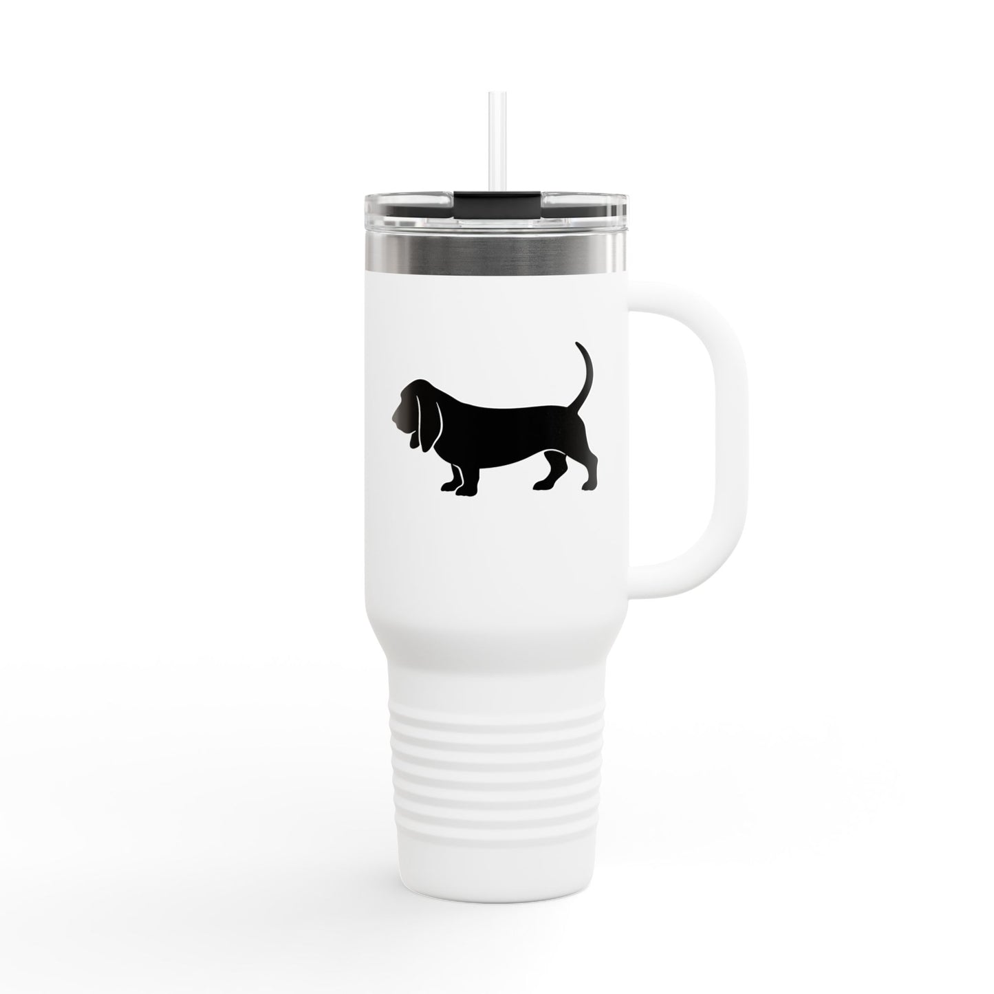 Basset Silhouette Insulated Travel Mug