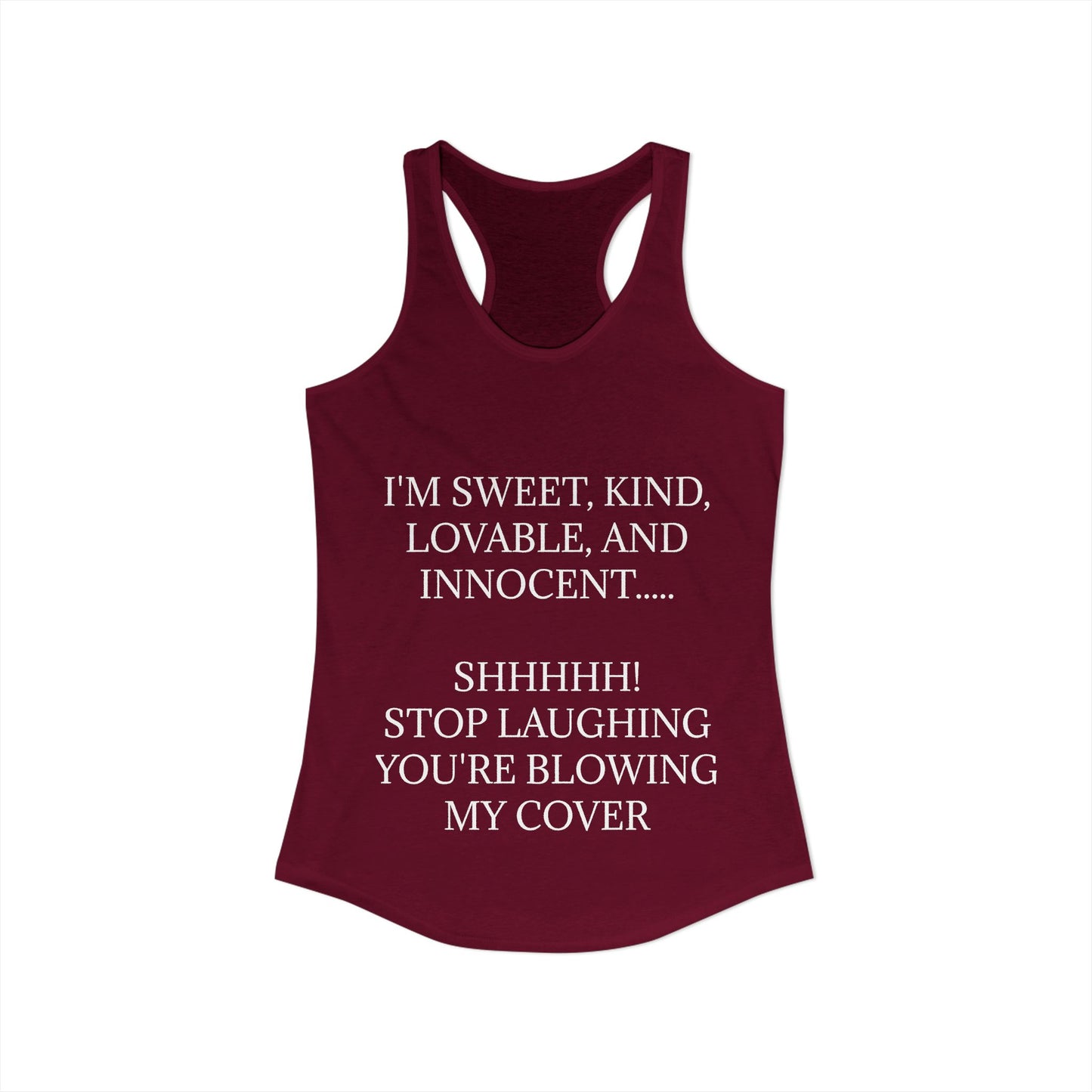 Blowing My Cover Women's Racerback Tank