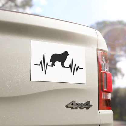 My Heart Beats For Newfies Indoor/Outdoor Magnet