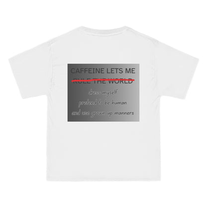 Caffeine Lets Me Men's Short-Sleeve Crewneck Tee