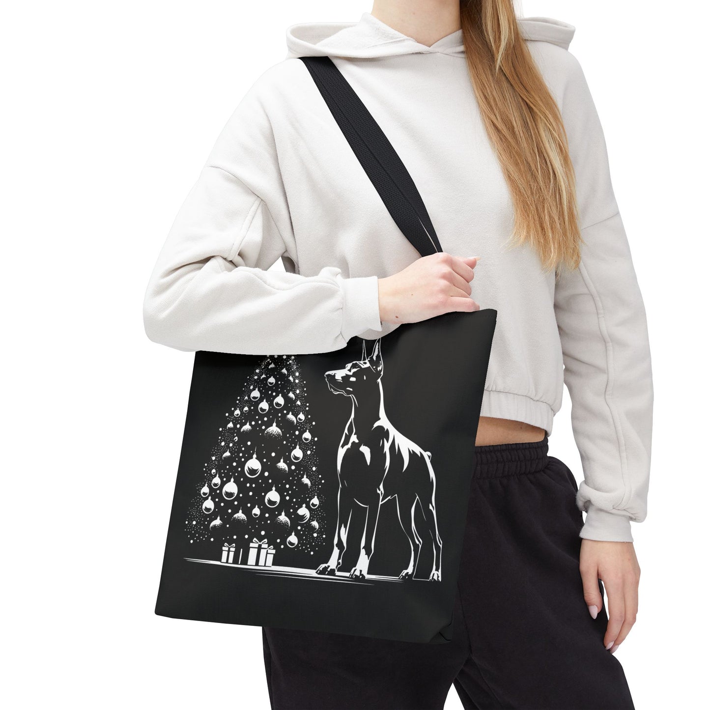 Doberman Christmas Tree Tote Bag