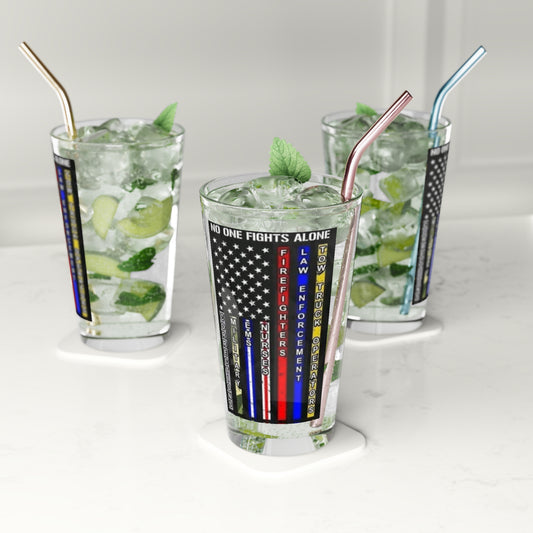 No One Fights Alone Drinking Glass