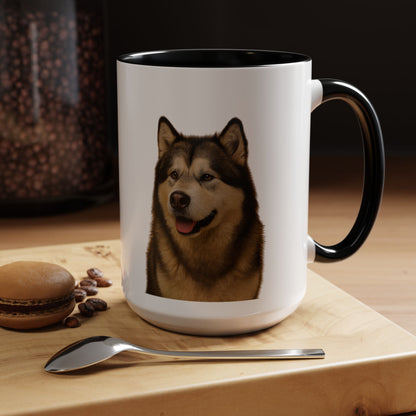 Malamute Head 2-Tone Coffee Mug