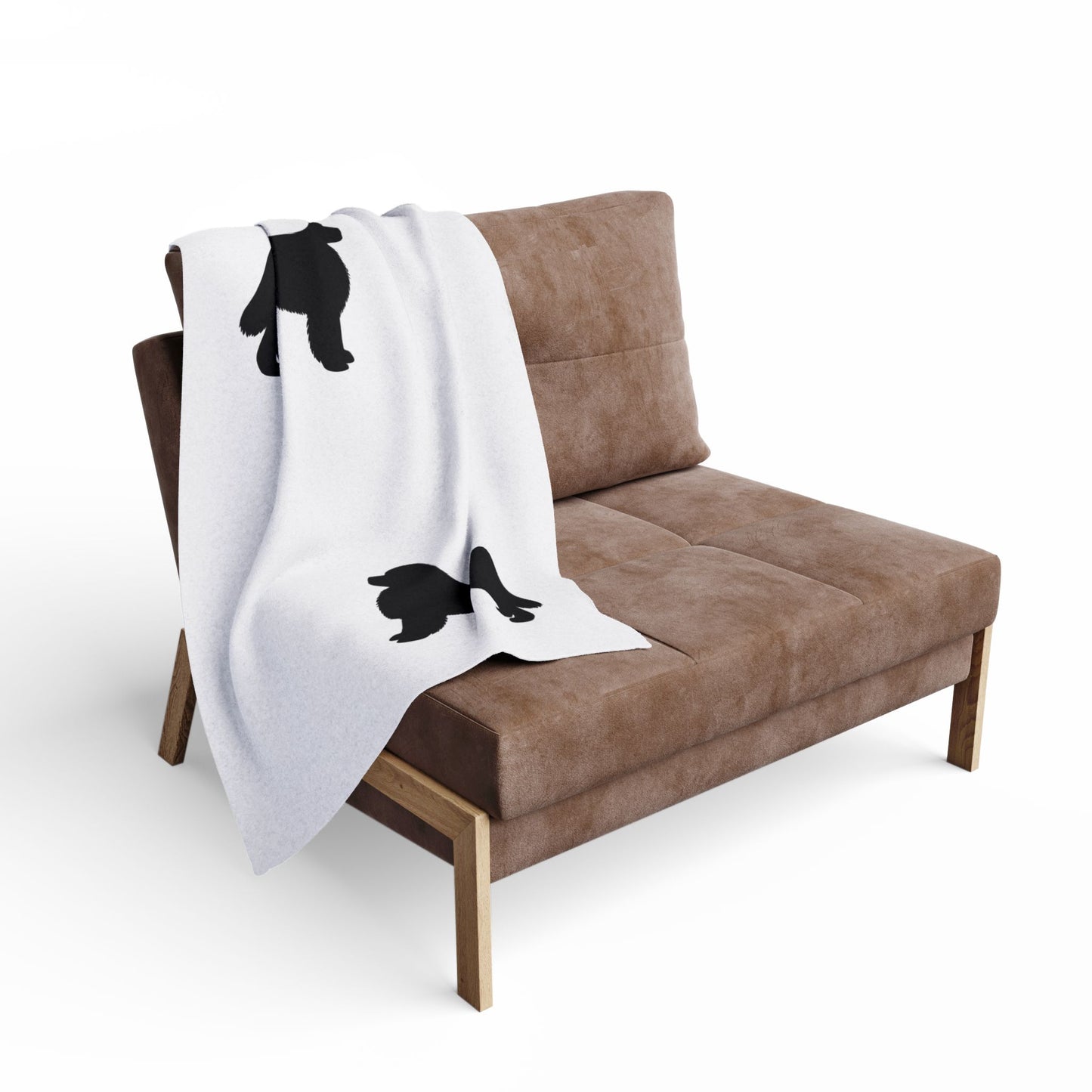 Newfie Silhouette Arctic Fleece Blanket