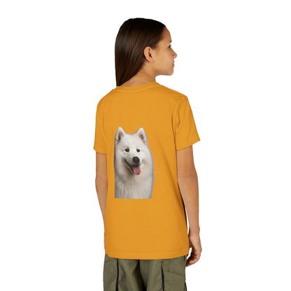 Samoyed Head Youth Unisex Short Sleeve Crewneck Tee