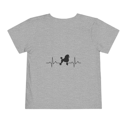 My Heart Beats For Poodles Toddler Unisex Short Sleeve Crewneck Tee