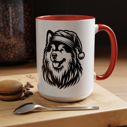 Santa Paws Malamute 2-Tone Coffee Mug