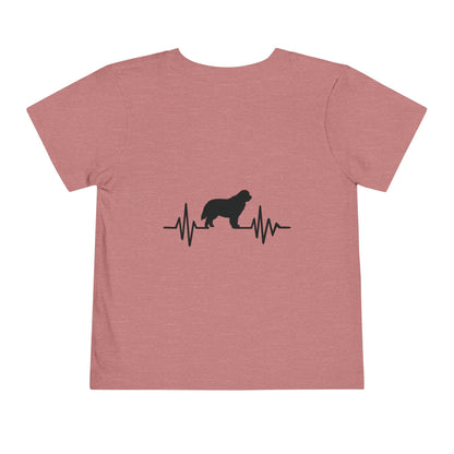 My Heart Beats For Newfies Toddler Unisex Short Sleeve Crewneck Tee