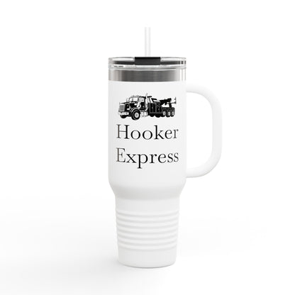 H**ker Express Heavy Tow Truck Insulated Travel Mug