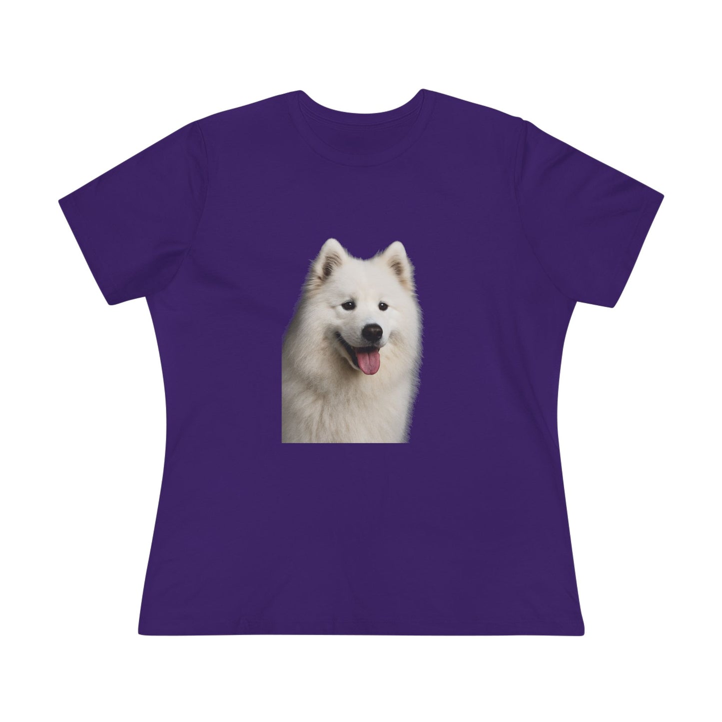 Samoyed Head Women's Short Sleeve Crewneck Tee