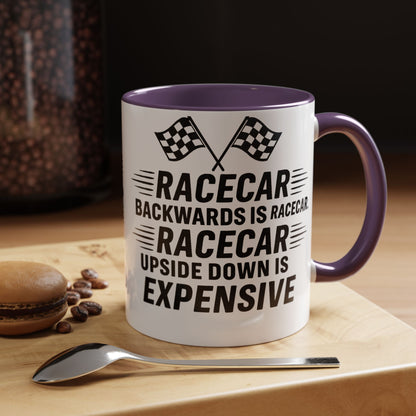 Racecar Backwards 2-Tone Coffee Mug