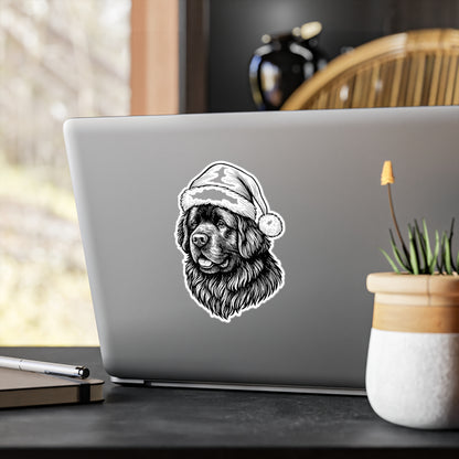 Santa Paws Newfie Vinyl Decal