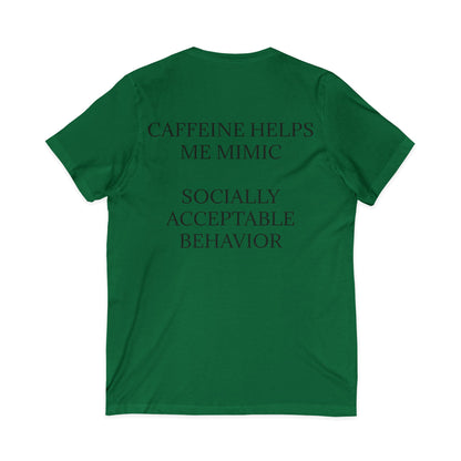 Socially Acceptable Unisex Short Sleeve V-Neck Tee