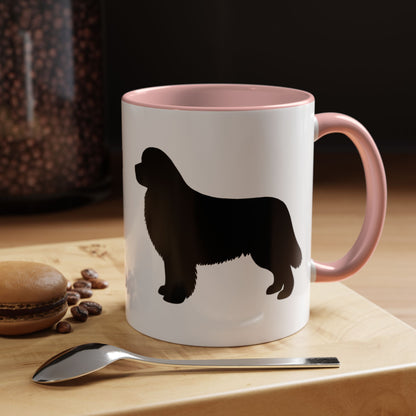 Newfie Silhouette 2-Tone Coffee Mug