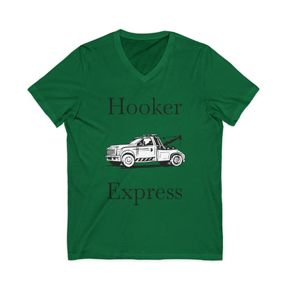 H**ker Express Wheel Lift Tow Truck Unisex Short Sleeve V-Neck Tee
