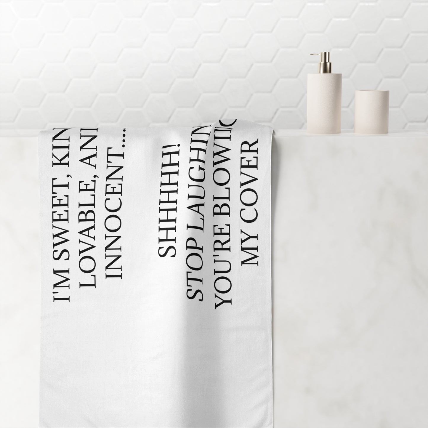 Blowing My Cover Mink-Cotton  Beach Towel