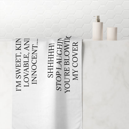 Blowing My Cover Mink-Cotton  Beach Towel