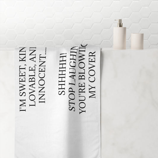 Blowing My Cover Mink-Cotton  Beach Towel