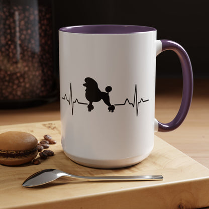 My Heart Beats For Poodles 2-Tone Coffee Mug