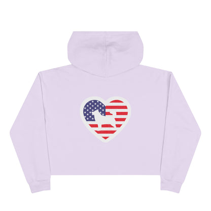 Malamute Flag Women's Crop Hoodie