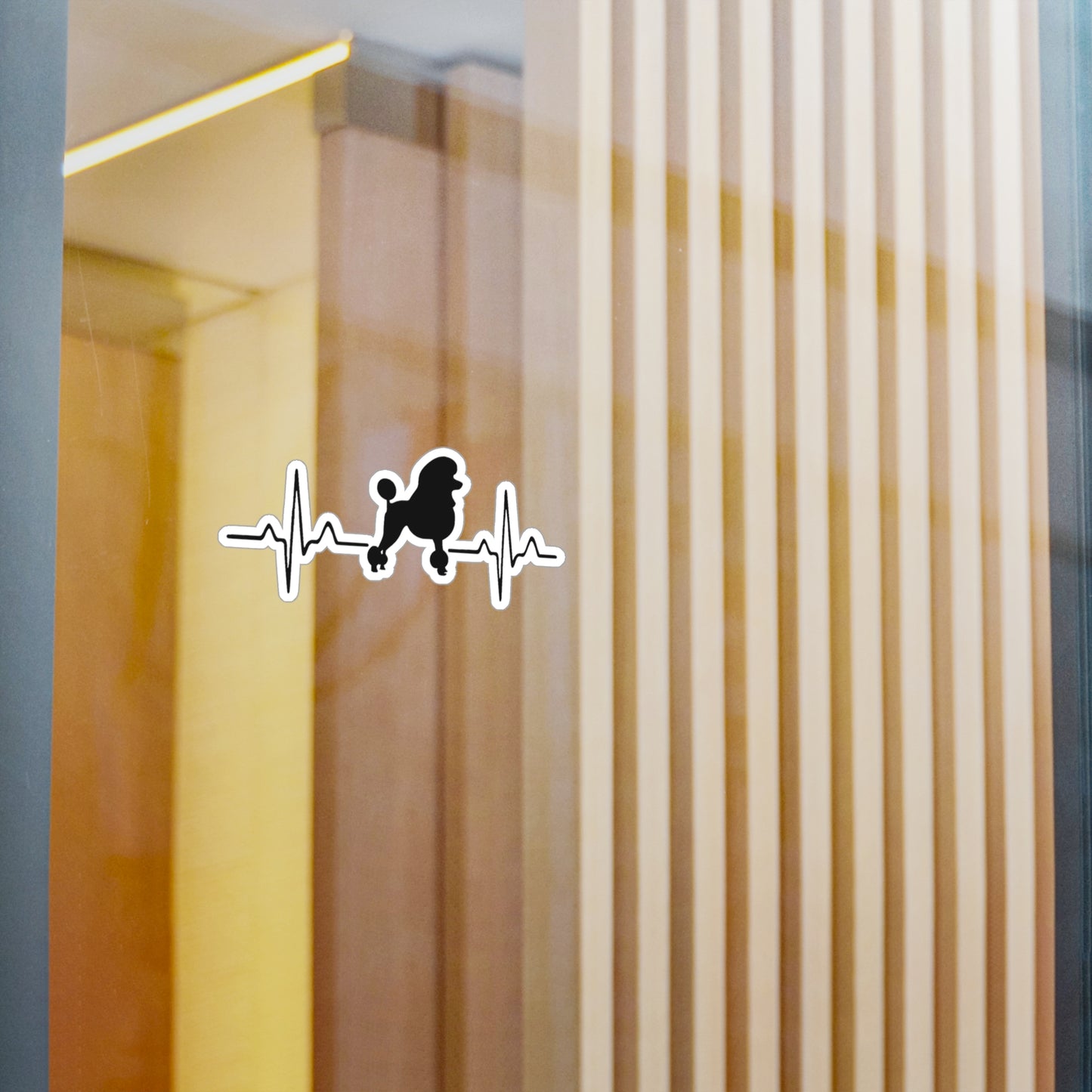 My Heart Beats For Poodles Vinyl Decal