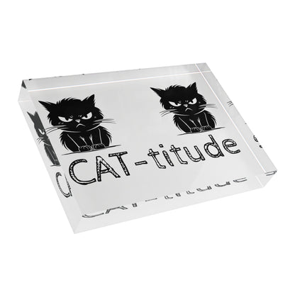 CAT-titude Acrylic Photo Block