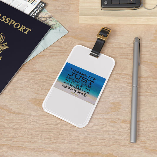 Dr. Beach Leather Strap Luggage Tag