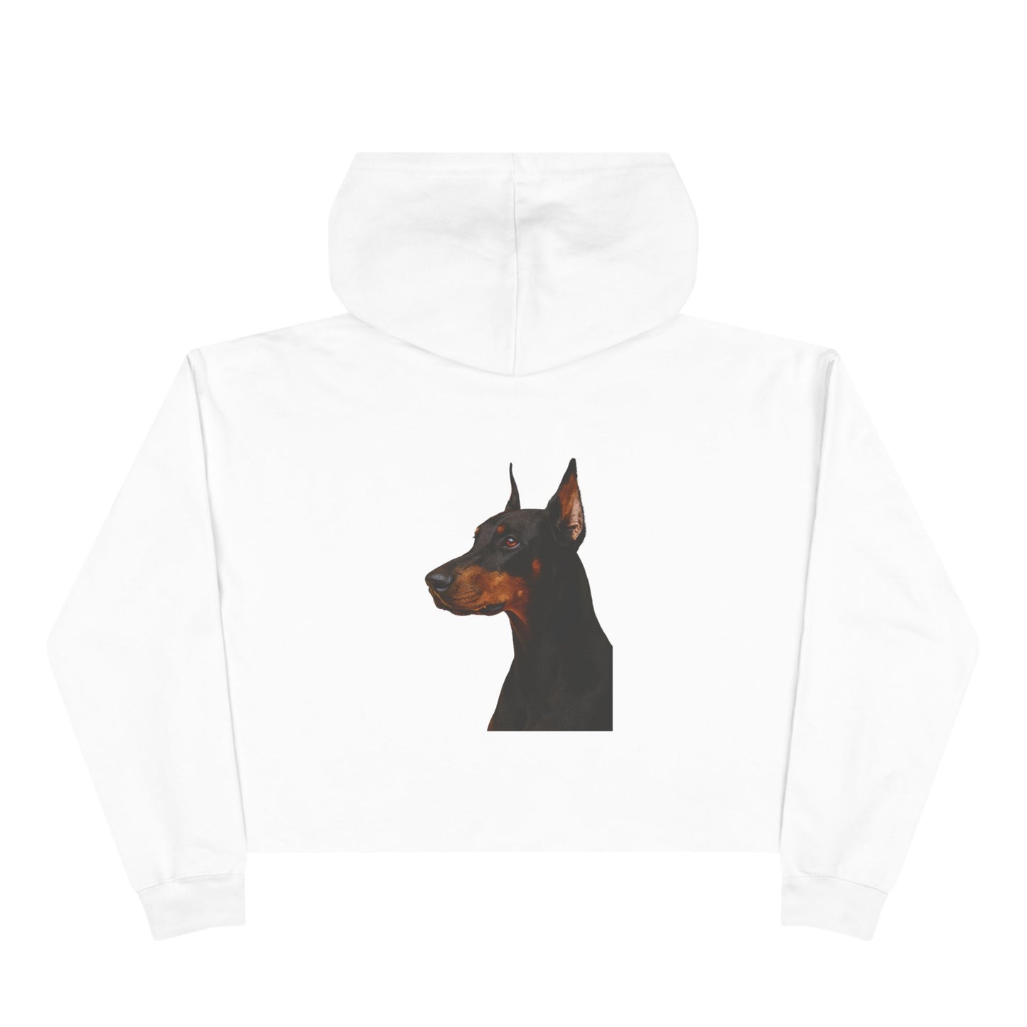Doberman Head Women's Crop Hoodie