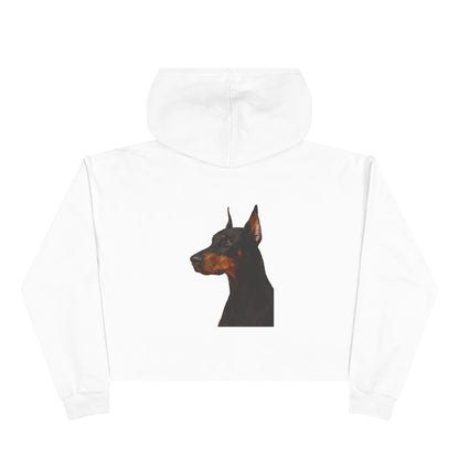 Doberman Head Women's Crop Hoodie