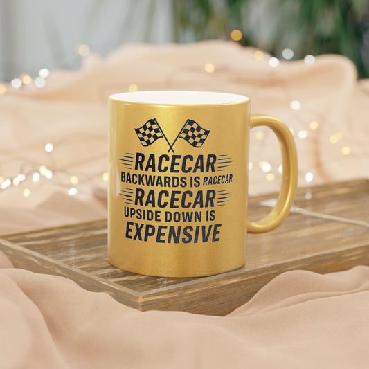 Racecar Backwards Metallic Coffee Mug