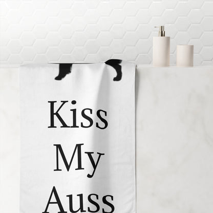 Kiss My Auss Mink-Cotton  Beach Towel