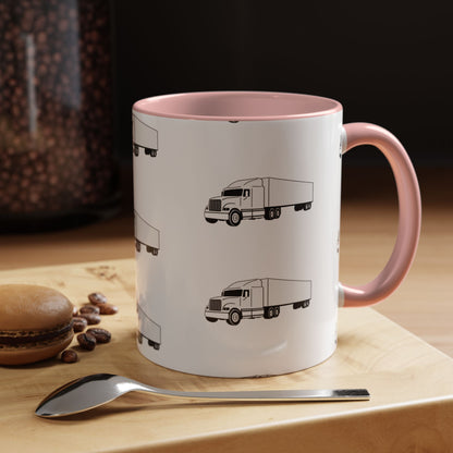 Semi Truck 2-Tone Coffee Mug